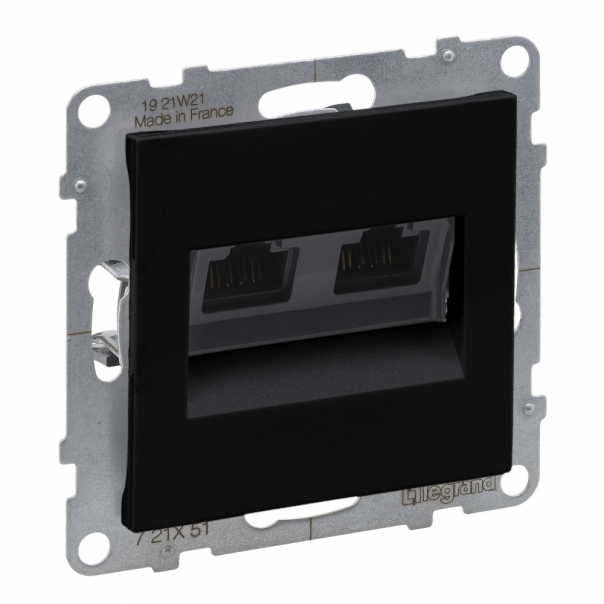 GNIAZDO 2XRJ45/KAT 5E UTP CZARNY  SUNO - 721451 - LEGRAND