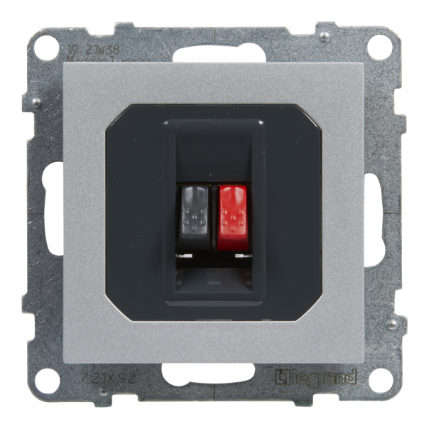 GNIAZDO GŁOŚNIKOWE POJEDYNCZE  ALUMINIUM SUNO - 721392 - LEGRAND