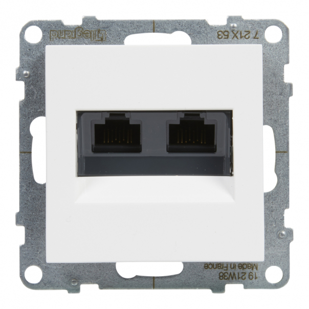 GNIAZDO 2XRJ45/KAT 6 UTP BIAŁY SUNO - 721153 - LEGRAND