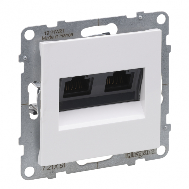 GNIAZDO 2XRJ45/KAT 5E UTP BIAŁY SUNO - 721151 - LEGRAND