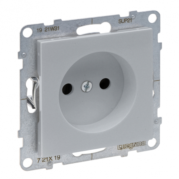 GNIAZDO 2P Z PRZESŁONĄ - 16 A - 250 V~ - ZACISKI ŚRUBOWE  ALUMINIUM SUNO - 721319 - LEGRAND