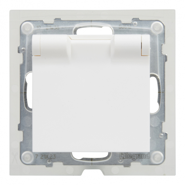GNIAZDO SCHUKO 2P+Z- 16 A - 250 V~ - Z PRZESŁONĄ IP44 - ZACISKI AUTOMATYCZNE  BIAŁY SUNO - 721123 - LEGRAND