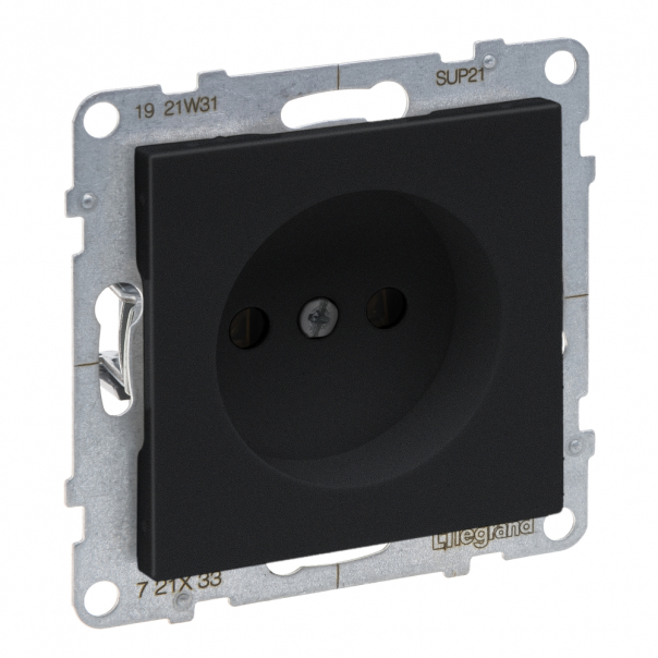 GNIAZDO 2P - 16 A - 250 V~ - ZACISKI ŚRUBOWE CZARNY SUNO - 721433 - LEGRAND