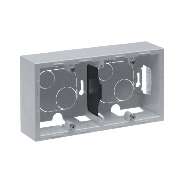 PODWÓJNA PUSZKA NATYNKOWA  ALUMINIUM SUNO - 721395 - LEGRAND