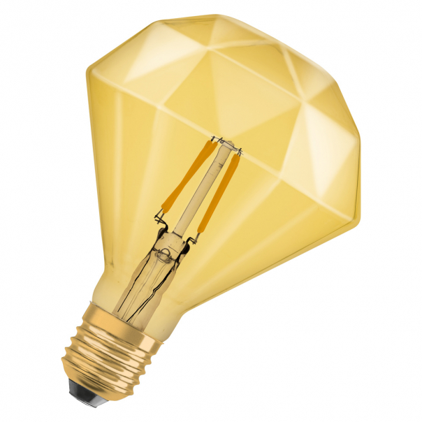 Vintage 1906 LED CL DIAMOND  FIL GOLD 40 non-dim  4,5W/825 E27 - 4058075091955 - LEDVANCE