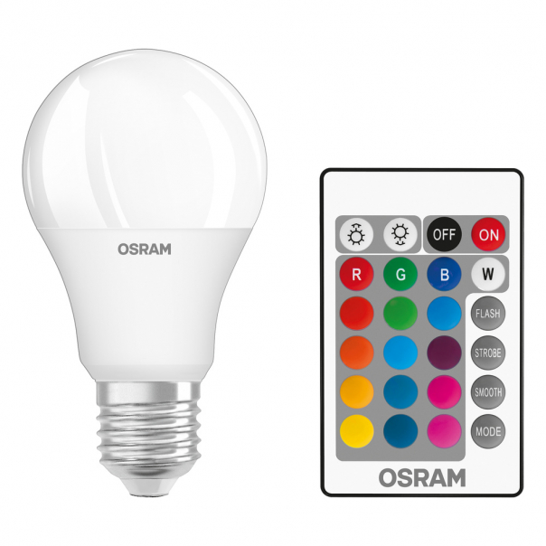 LED STAR+ CL A RGBWFR 60 dimmable via remote control 9,7W/827 E27 - 4058075430754 - LEDVANCE