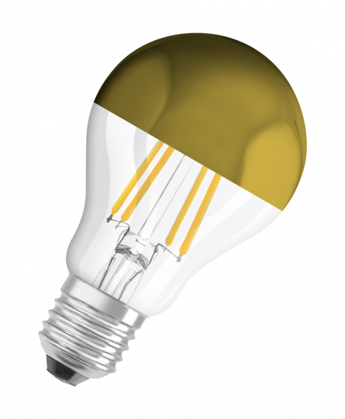 LED STAR CL A FIL Mirror Gold 54 non-dim 7W/827 E27 - 4058075435346 - LEDVANCE