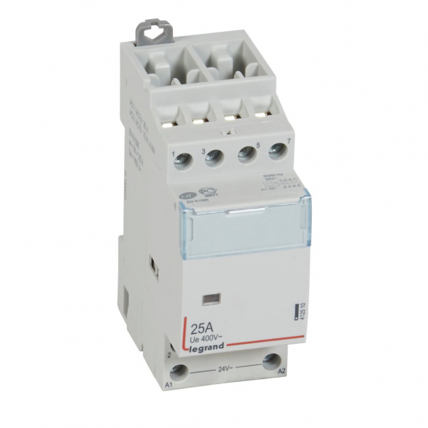 STYCZNIK MODUŁOWY 25A AC1 4 BIEGUNY 4NO STEROWANIE 24V AC SM425 - 412510 - LEGRAND