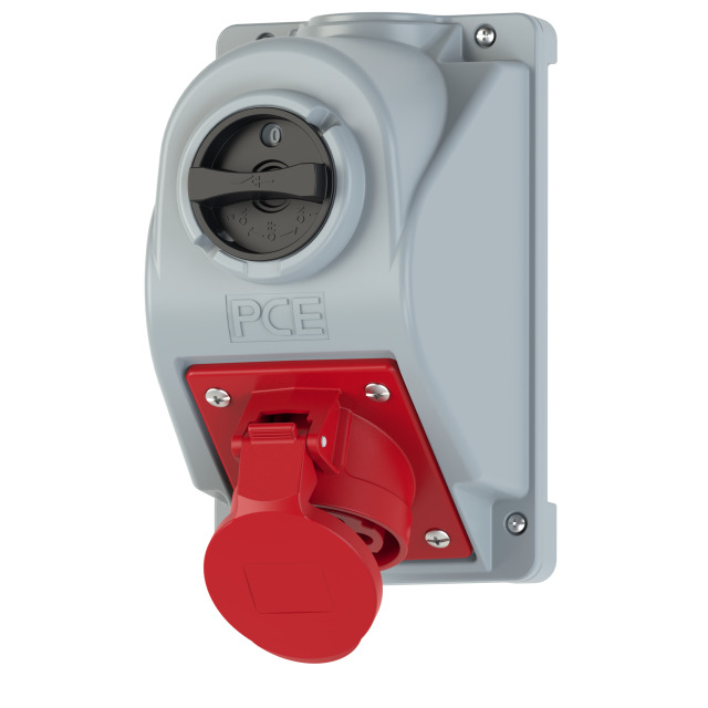 GNIAZDO COMBOPOL 16A 400V 3P+Z IP 44 WYŁĄCZNIK 0-1  - 96061440W - PCE