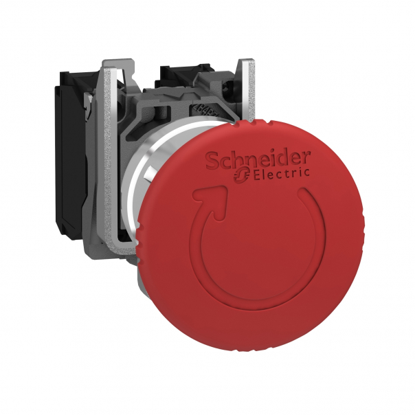 Harmony XB4 STOP awaryjny O40 czerwony bez podświetlenia, obrót metalowy - XB4BS8445EX - SCHNEIDER ELECTRIC