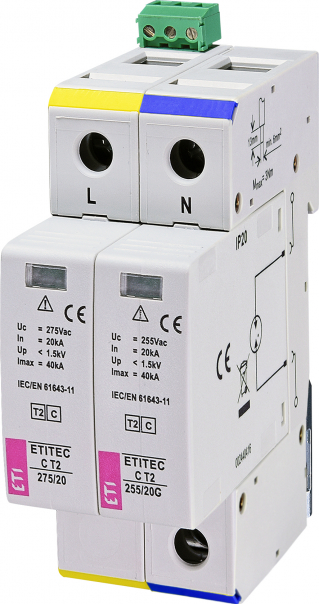OGRANICZNIK PRZEPIĘĆ T2 (C) ETITEC C T2 275/20 1+1 RC - 002440402 - ETI