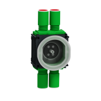 Multifix, puszka 1M, 32 mm, 4 elastyczne wejścia, z zatyczką - IMT80257 - SCHNEIDER ELECTRIC