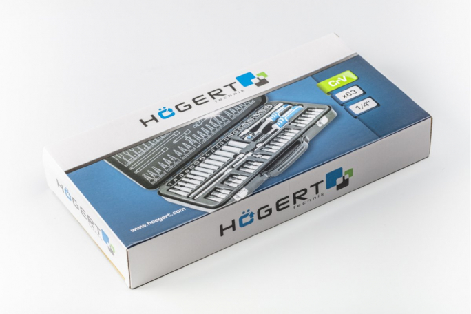ZESTAW NARZĘDZI - 63 SZT. - HT1R486 - HOGERT