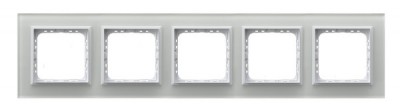 RAMKA PIĘCIOKROTNA SZKLANA 4MM BIAŁE SZKŁO SONATA - R-5RGC/31/00 - OSPEL