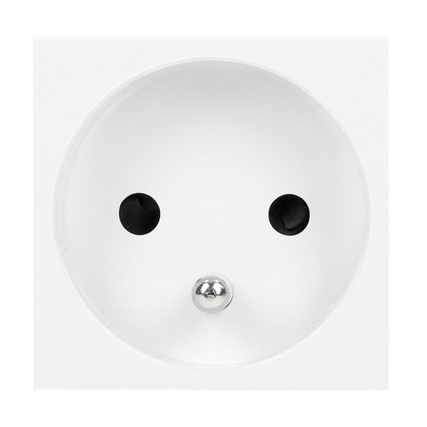 NOEN FR, gniazdo modułowe 45x45mm 1x2P+Z, typ E french, 16A 250V, białe - OR-GM-9010/W/FR - ORNO