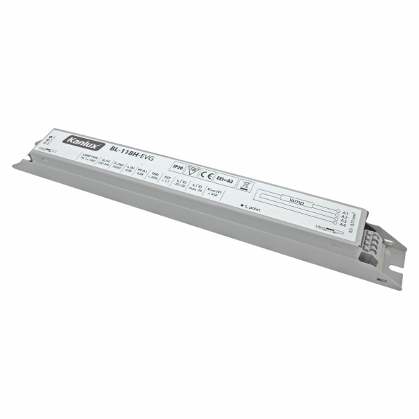 STATECZNIK ELEKTRONICZNY EVG T8 2X18W BL-218 2X18W - 70483 - KANLUX