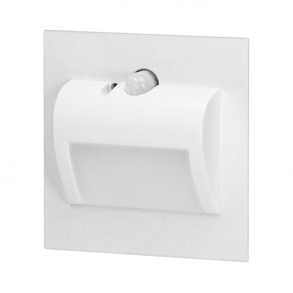 DRACO LED NEW 1,5W, oprawa schodowa podtynkowa, 12VDC, 30lm, 4000K, biała, czujnik ruchu i zmierzchu - AD-OS-6164LR4/W - ORNO