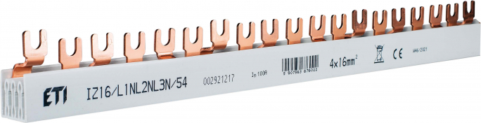 Izolowana szyna zbiorcza IZ16/L1NL2NL3N/54 - 002921217 - ETI