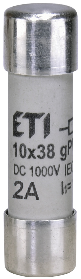 WKŁADKA TOPIKOWA CYLINDRYCZNA PV CH10X38 GPV 2A/1000V DC - 002625065 - ETI