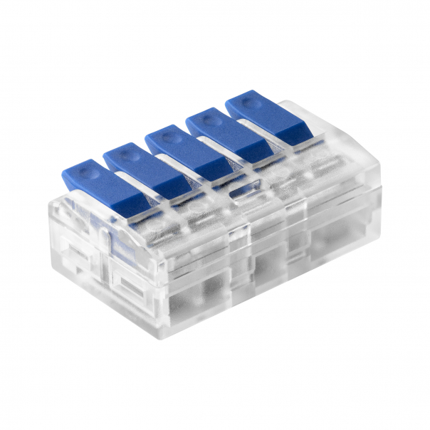 Złączka instalacyjna zaciskowa 5-przewodowa; na dowolny przewód 0,2-4mm2; IEC 450V/32A;Blister 4 szt. - OR-SZ-8017/5/B4 - ORNO