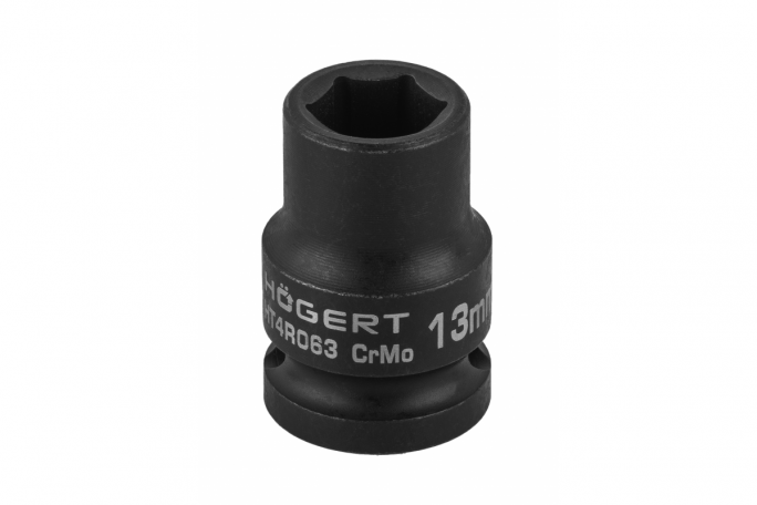 NASADKA UDAROWA 1/2",  13MM, CRMO, KRÓTKA - HT4R063 - HOGERT