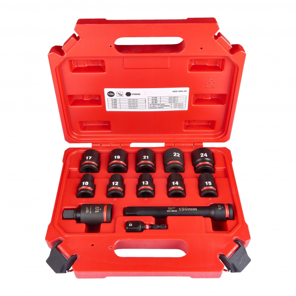 ZESTAW NASADEK UDAROWYCH MILWAUKEE SHOCKWAVE 1/2" 13 SZT. - 4932480456 - MILWAUKEE