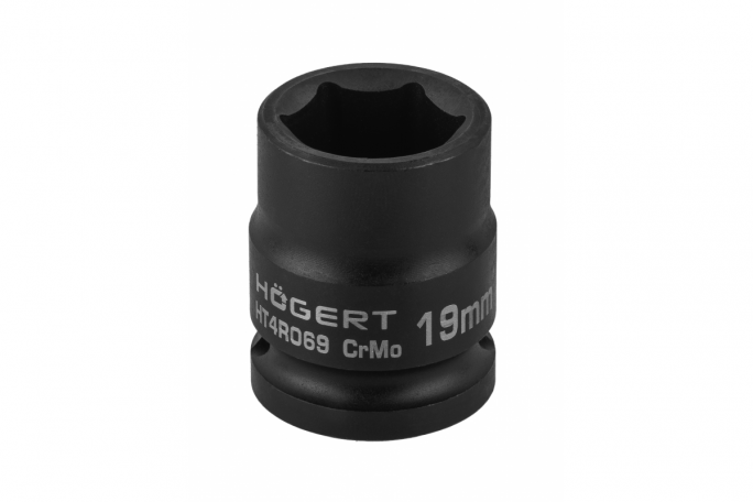 NASADKA UDAROWA 1/2", 19 MM, CRMO, KRÓTKA - HT4R069 - HOGERT