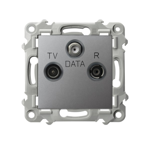 Gniazdo RTV-DATA - SZARY MAT SZAFIR - GPA-ZD/m/70 - OSPEL