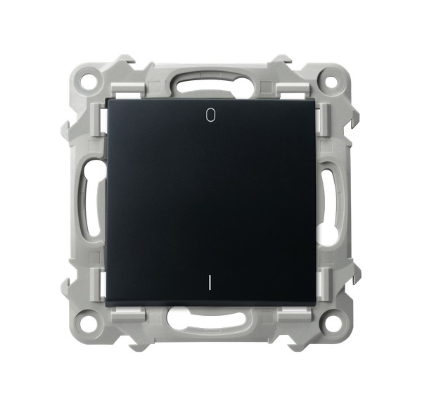 ŁĄCZNIK DWUBIEGUNOWY 10AX 250V ZACISKI AUTOMATYCZNE CZARNY METALIK SZAFIR - ŁP-11Z/m/33 - OSPEL