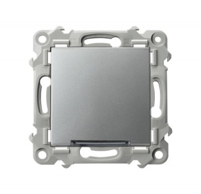 Łącznik kontrolny z podświetleniem niebieskim - SREBRO SZAFIR - ŁP-12ZS/m/18 - OSPEL