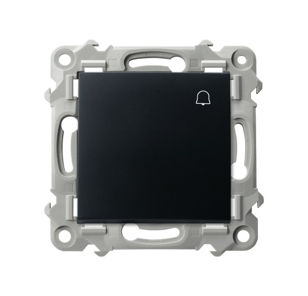 PRZYCISK ZWIERNY DZWONEK 10AX 250V ZACISKI AUTOMATYCZNE CZARNY METALIK SZAFIR - ŁP-6Z/m/33 - OSPEL