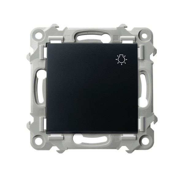 PRZYCISK ZWIERNY ŚWIATŁO 10AX 250V ZACISKI AUTOMATYCZNE CZARNY METALIK SZAFIR - ŁP-5Z/m/33 - OSPEL