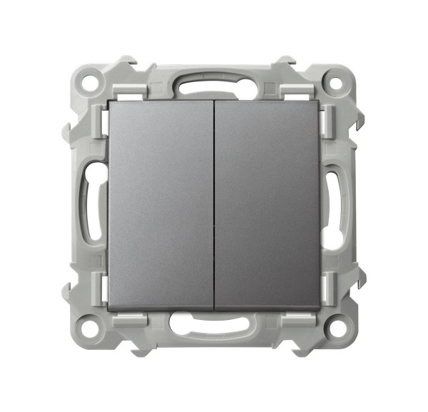 Łącznik podwójny zwierny - SZARY MAT SZAFIR - ŁP-17Z/m/70 - OSPEL