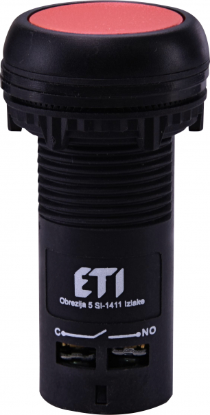 PRZYCISK KOMPAKTOWY Z GUZIKIEM KRYTYM, 1NO+1NC, CZERWONY ECF-11-R - 004771470 - ETI
