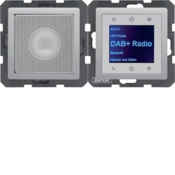 Q.x Radio Touch DAB+, Bluetooth z głośnikiem alu aksamit - 30806084 - HAGER