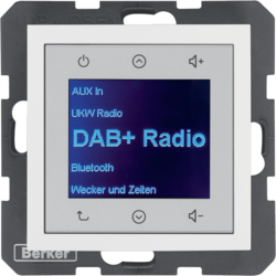 B.x Radio Touch DAB+, Bluetooth biały połysk - 30848989 - HAGER - BERKER