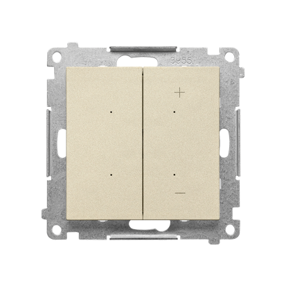 DIMMER &ndash; Ściemniacz do LED ściemnialnych, klawiszowy (moduł); Szampański mat Simon 55 - TESL1W.01/144 - KONTAKT SIMON