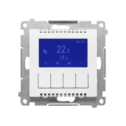 Termostat programowalny z wyświetlaczem (moduł); Biały mat Simon 55 - TETD1A.01/111 - KONTAKT SIMON
