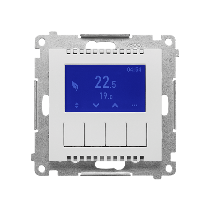 Termostat programowalny z wyświetlaczem (moduł); Jasnoszary mat Simon 55 - TETD1A.01/114 - KONTAKT SIMON
