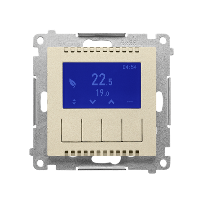 Termostat programowalny z wyświetlaczem (moduł); Szampański mat Simon 55 - TETD1A.01/144 - KONTAKT SIMON