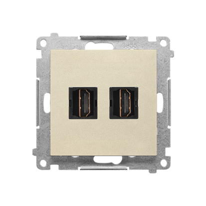 Gniazdo HDMI podwójne (moduł); Szampański mat Simon 55 - TGHDMI2.01/144 - KONTAKT SIMON