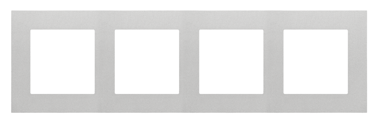 Ramka 4-krotna LINE; Aluminium mat Simon 55 - TR4/143 - KONTAKT SIMON