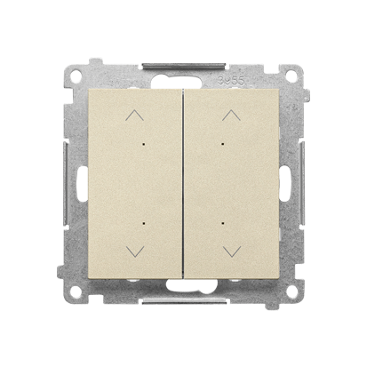 Łącznik/przycisk roletowy podwójny, elektroniczny (moduł); Szampański mat Simon 55 - TEZ2.01/144 - KONTAKT SIMON
