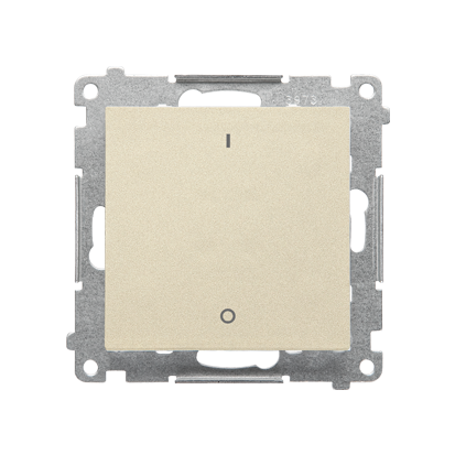 Łącznik dwubiegunowy (moduł) 10 AX, 250 V~, szybkozłącza; Szampański mat Simon 55 - TW2.01/144 - KONTAKT SIMON