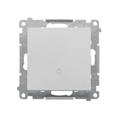 Przycisk &bdquo;światło&rdquo; (moduł) 10 AX, 250 V~, szybkozłącza; Aluminium mat Simon 55 - TS1.01/143 - KONTAKT SIMON