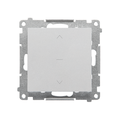Przycisk roletowy (moduł) 10 A, 250 V~, szybkozłącza; Aluminium mat Simon 55 - TZP1K.01/143 - KONTAKT SIMON