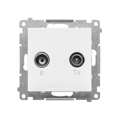 Gniazdo antenowe R-TV zakończeniowe 10 dB do gniazd przelotowych (moduł). 1x Wejście: 5&divide;862 MHz; Biały mat Simon 55 - TAZ.01/111 - KONTAKT SIMON