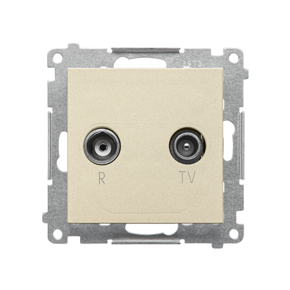 Gniazdo antenowe R-TV zakończeniowe 10 dB do gniazd przelotowych (moduł). 1x Wejście: 5&divide;862 MHz; Szampański mat Simon 55 - TAZ.01/144 - KONTAKT SIMON