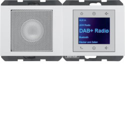 K.1 Radio Touch DAB+, Bluetooth z głośnikiem biały połysk - 30807009 - HAGER - BERKER