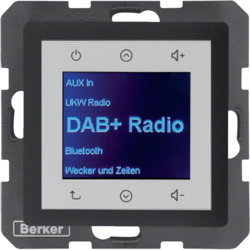 Q.x Radio Touch DAB+ antracyt aksamit - 29846086 - HAGER - BERKER